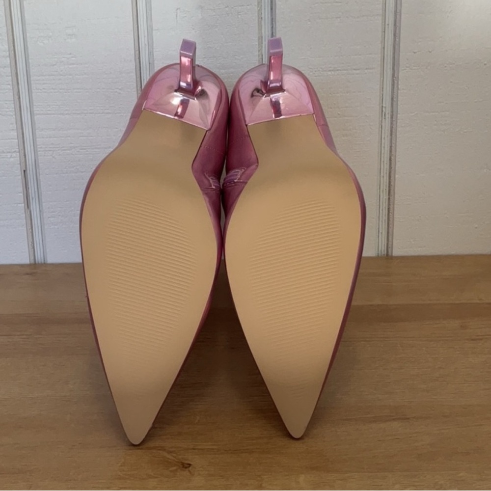 STEVE MADDEN Iridescent Pink Ankle Boots - Picture 10 of 13